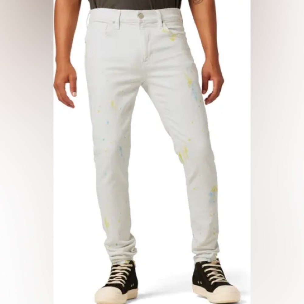 Men’s Hudson White Paint Splatter Jeans